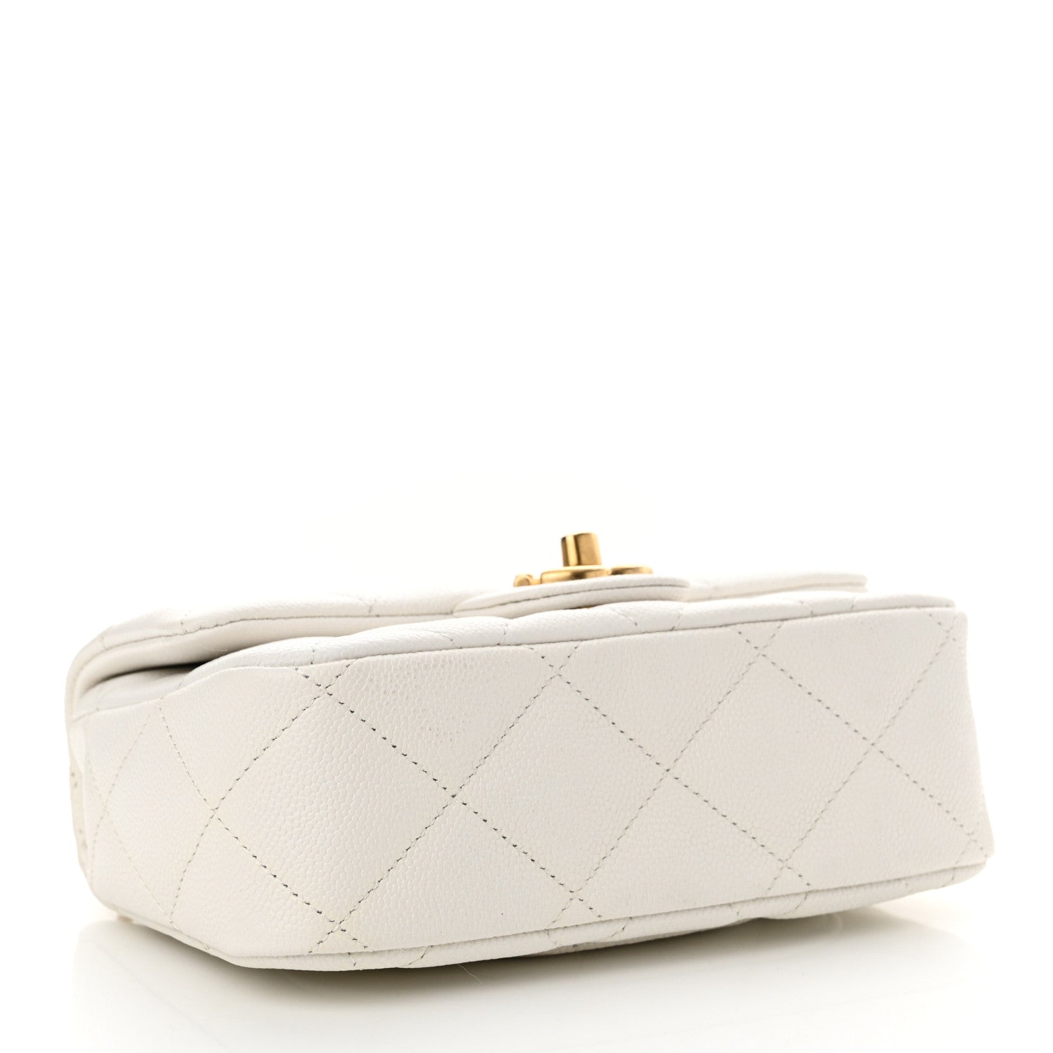 Chanel Caviar Quilted Mini Sweetheart Flap White 4 of 12