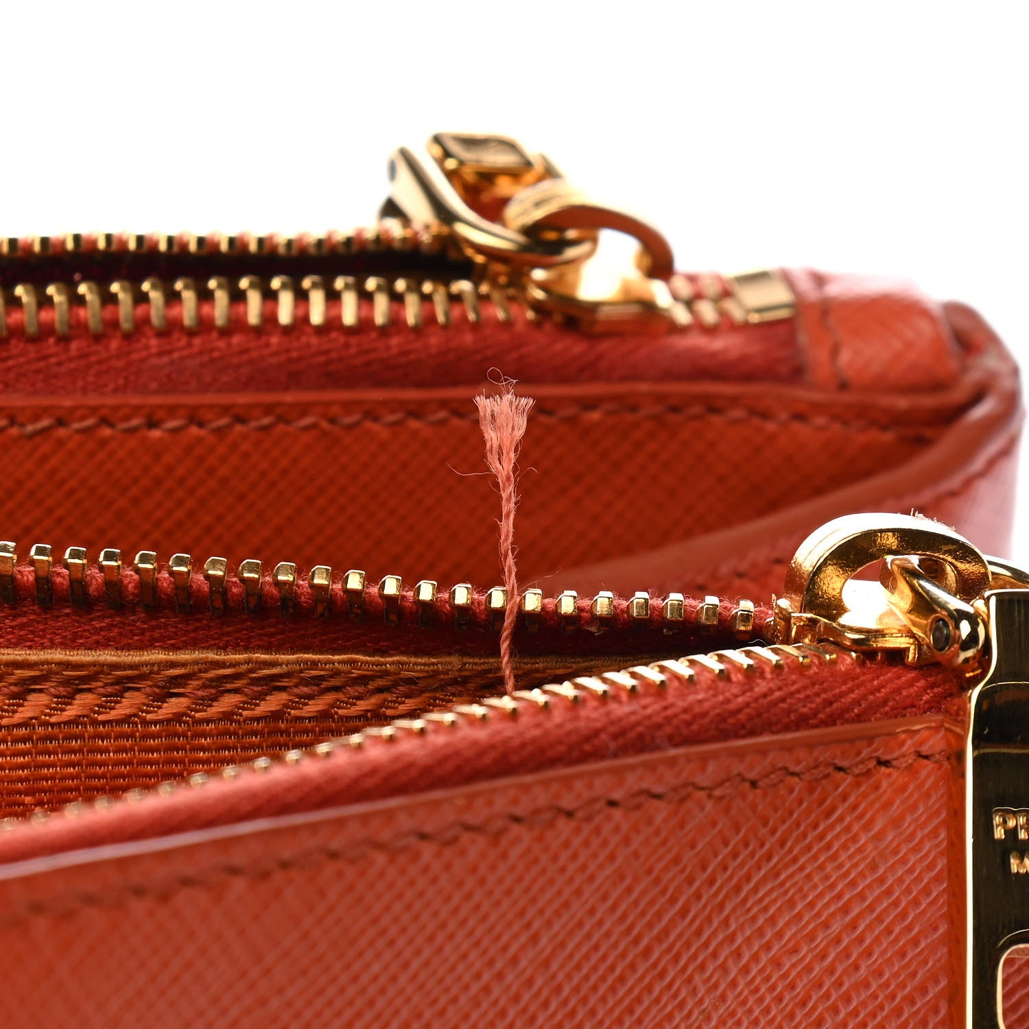 Prada Saffiano Large Galleria Double Zip Tote Papaya 9 of 10