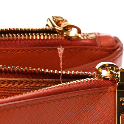 Prada Saffiano Large Galleria Double Zip Tote Papaya 9 of 10