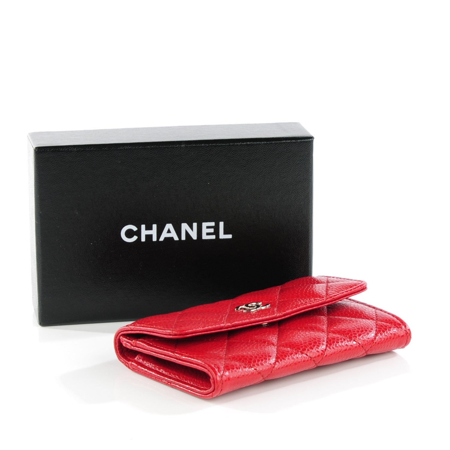 Chanel Caviar Quilted Flap Card Holder Red 4 of 8