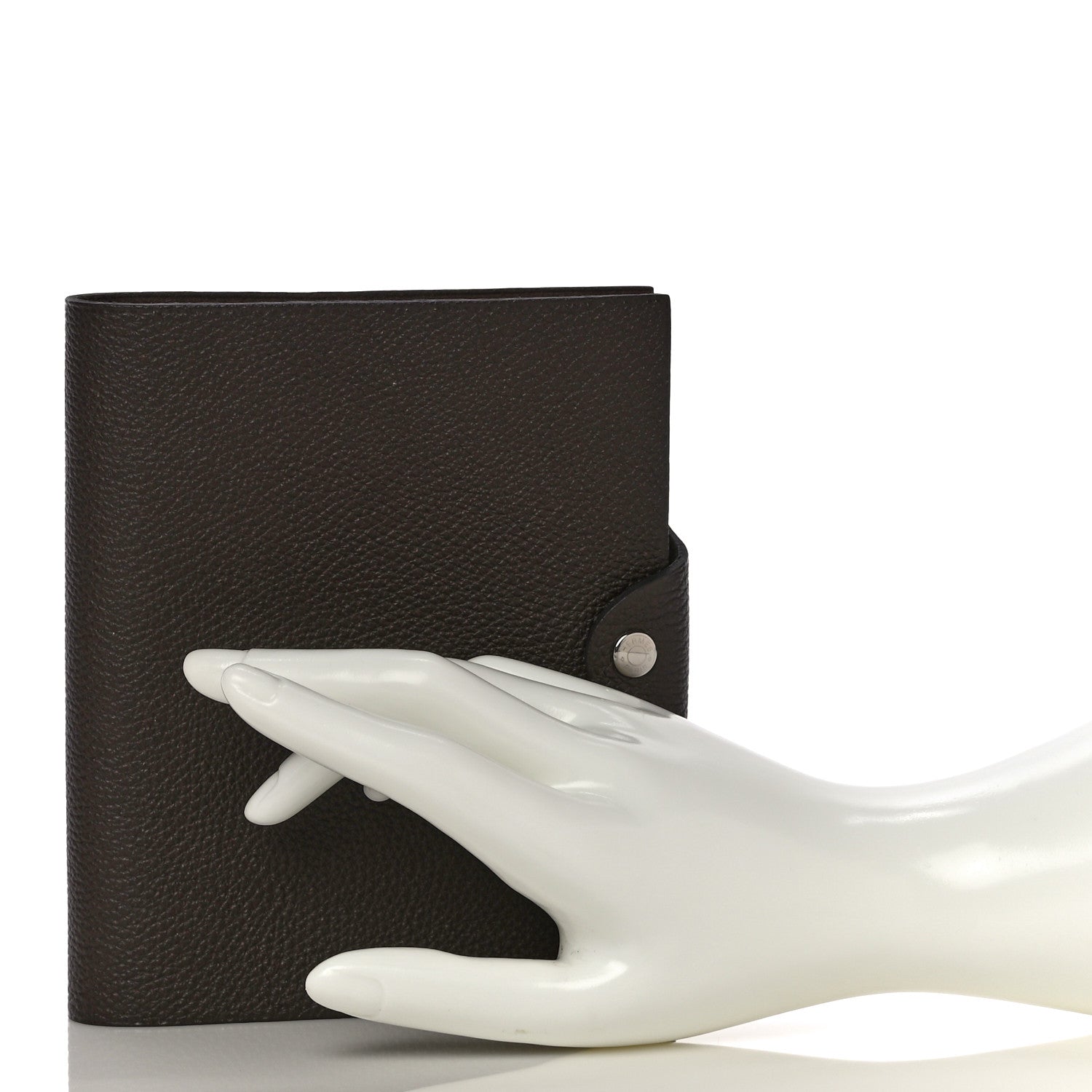 Hermes Togo Ulysse MM Notebook Cover Chocolate 2 of 12