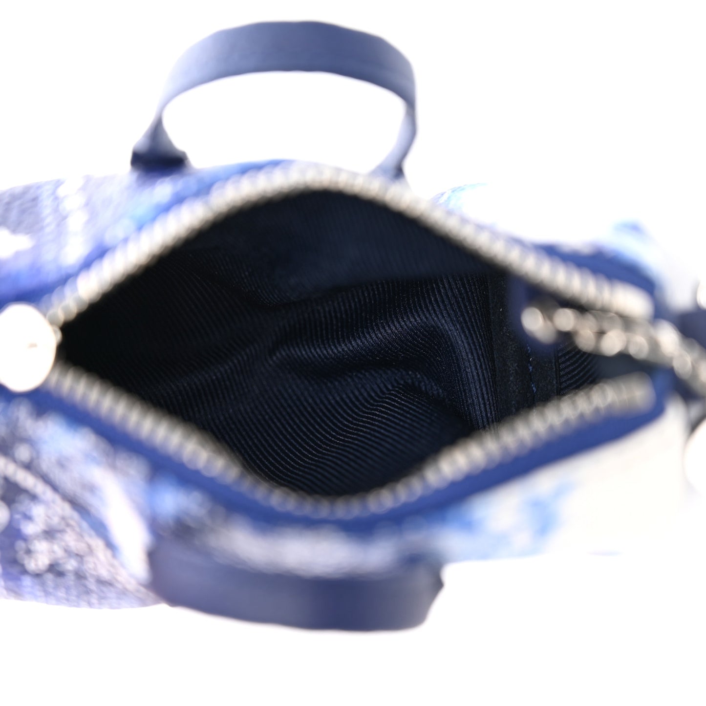 Monogram Bandana Mini Keepall Bag Charm Key Holder Blue