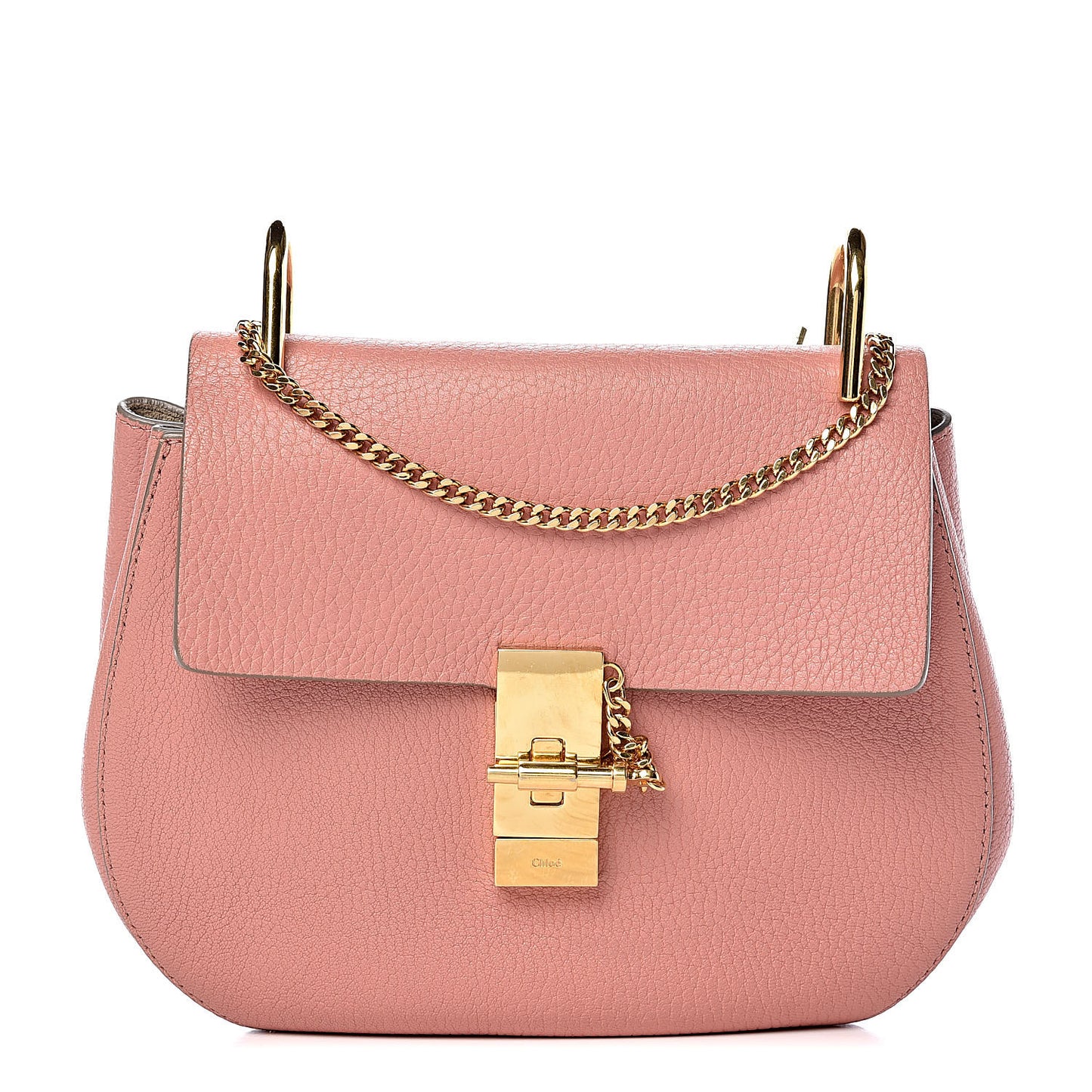 Grained Lambskin Drew Shoulder Bag Misty Rose