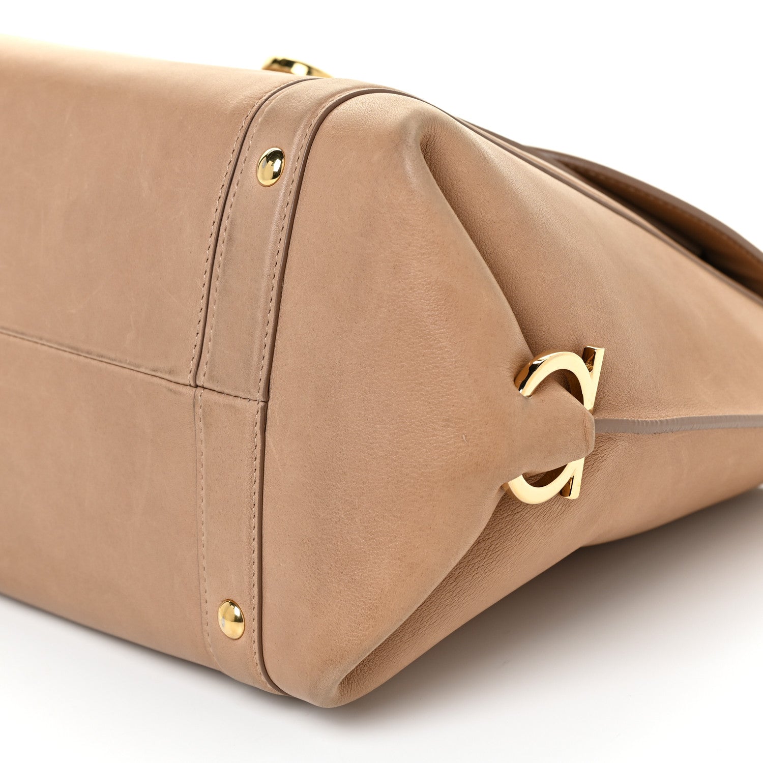 Salvatore Ferragamo Calfskin Suzanna Satchel Yuta 9 of 23