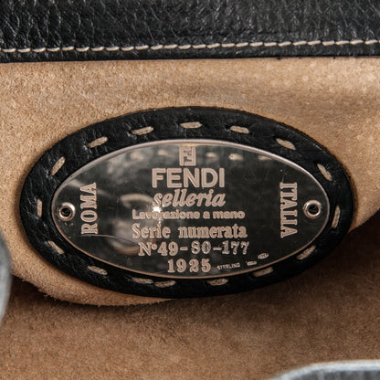 Fendi Calfskin Romano Selleria Drawstring Backpack Brown 6 of 6