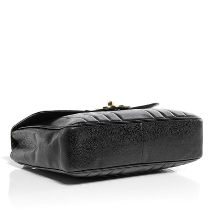 Chanel Caviar Vertical Quilt Jumbo Flap Black 4 of 9