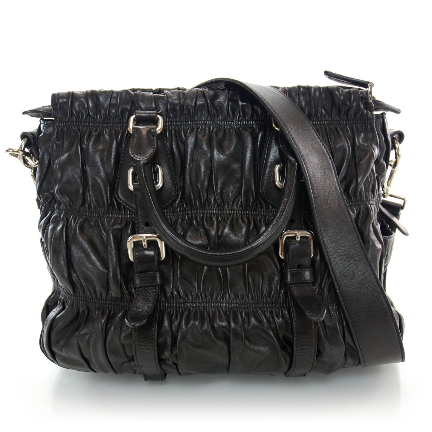 Nappa Gaufre Tote Black