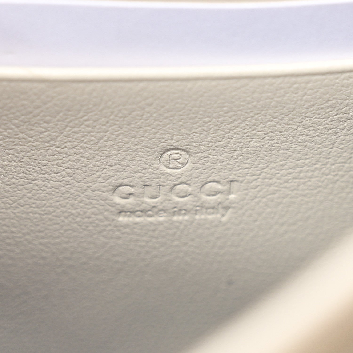 Gucci Vintage Effect Calfskin Matelasse Diagonal Torchon GG Marmont Chain Wallet Mystic White Blue Agata 6 of 12