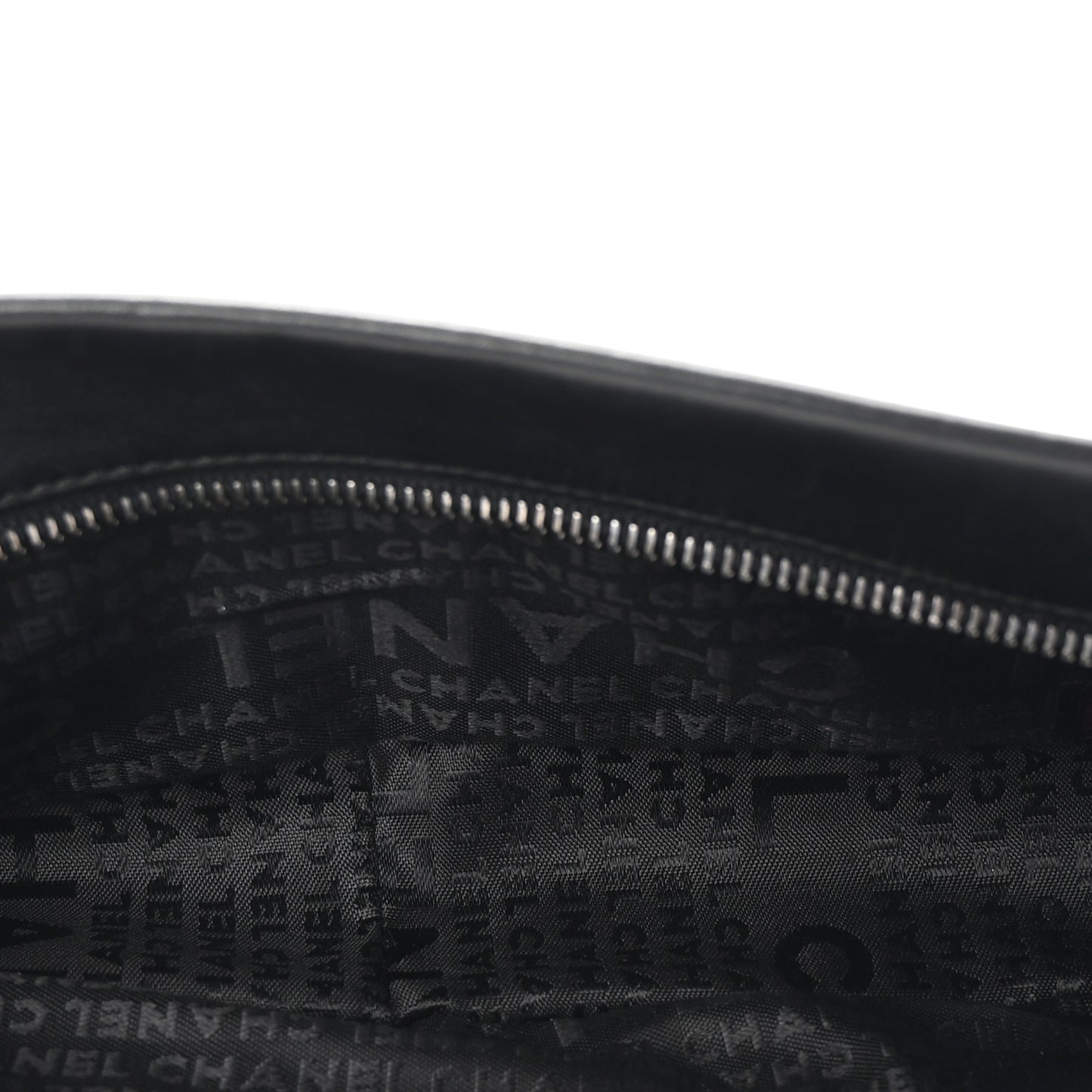 Calfskin Vertical Quilted Lax Clutch With Chain Black