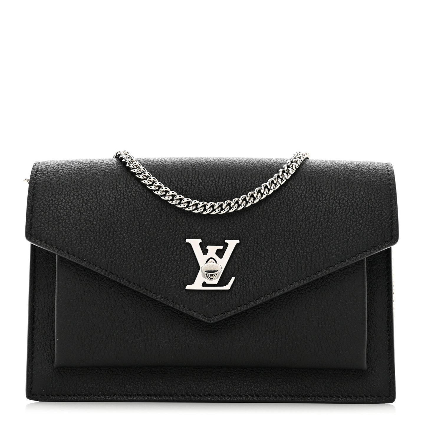 Soft Calfskin My Lockme Chain Pochette Black