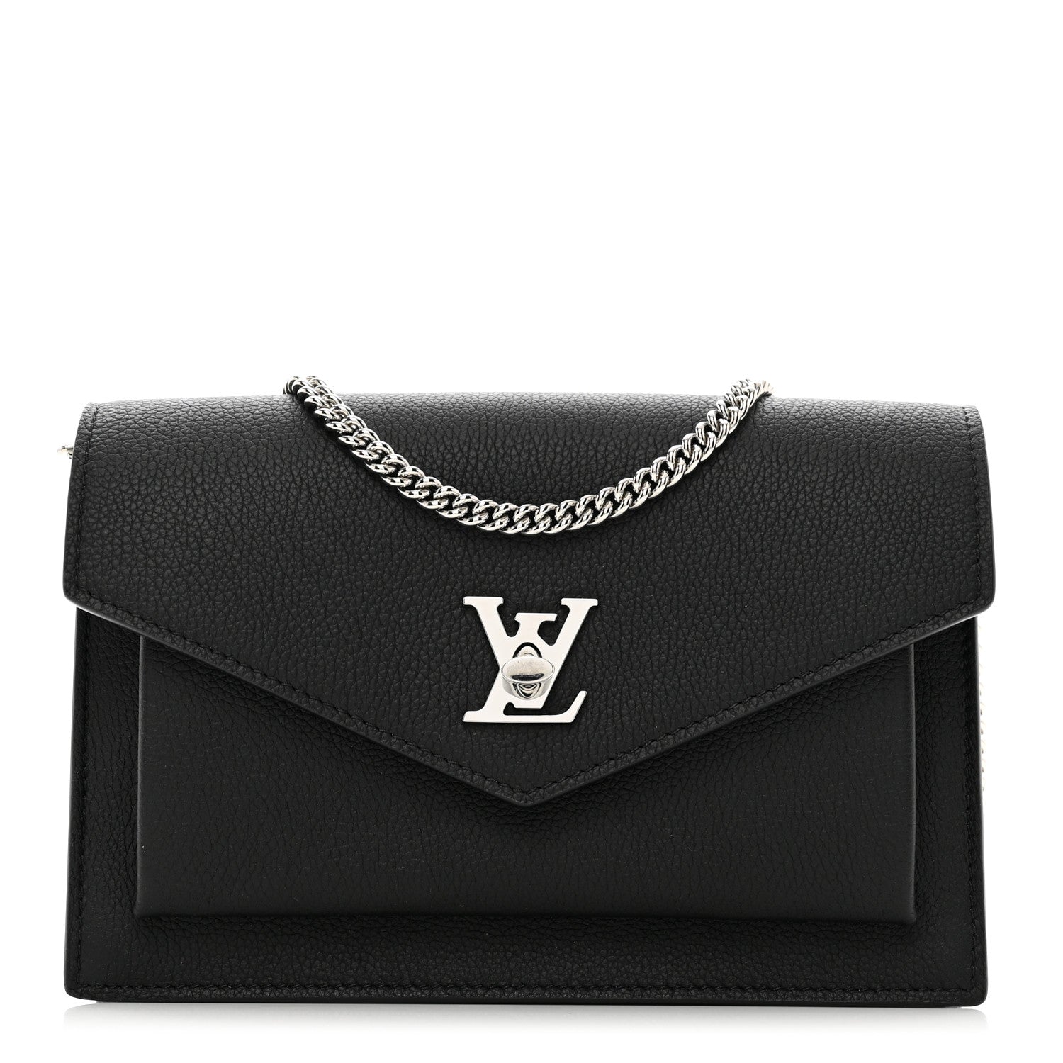 Louis Vuitton Soft Calfskin My Lockme Chain Pochette Black 1 of 11