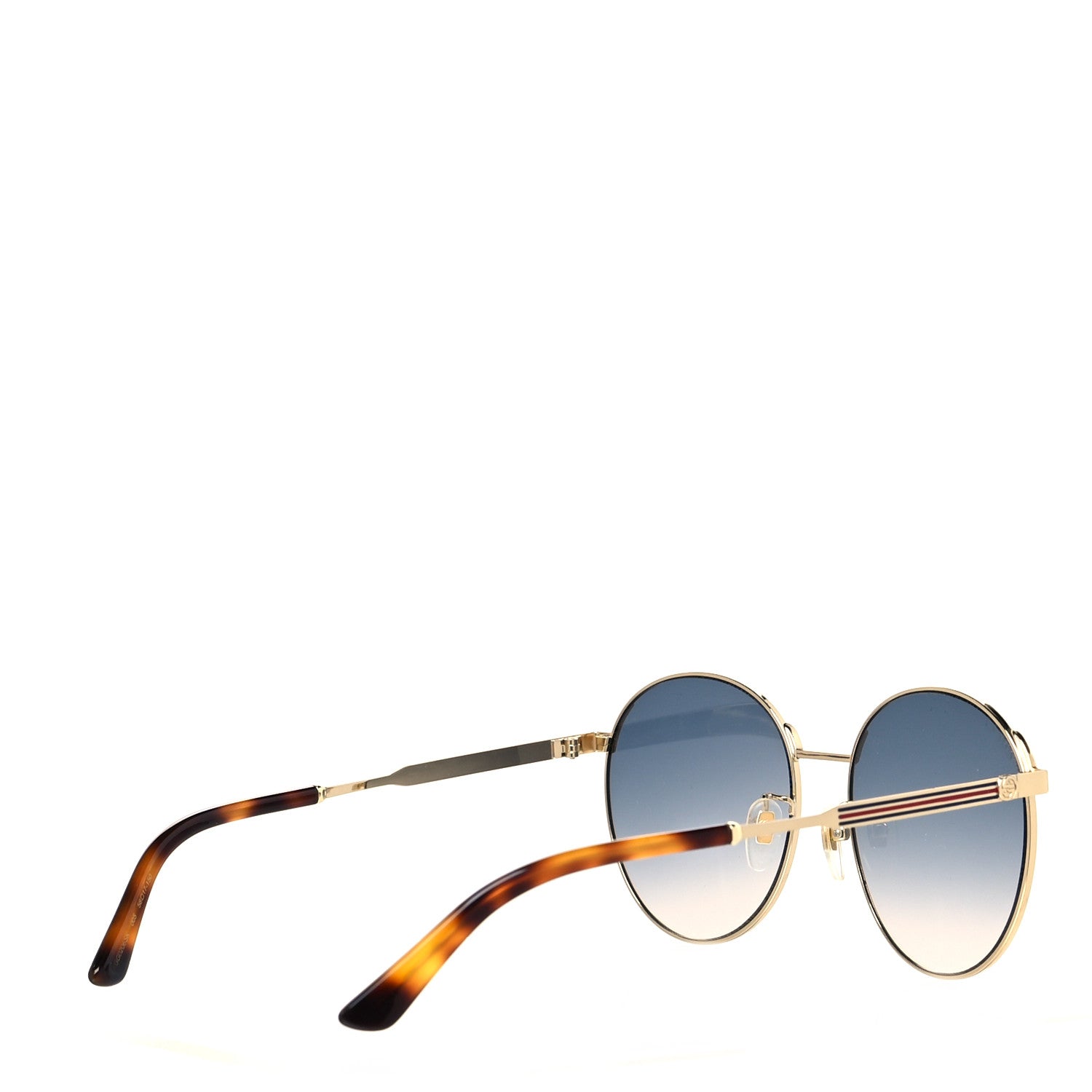 Gucci Web Round Sunglasses GG0206SK Gold 4 of 8