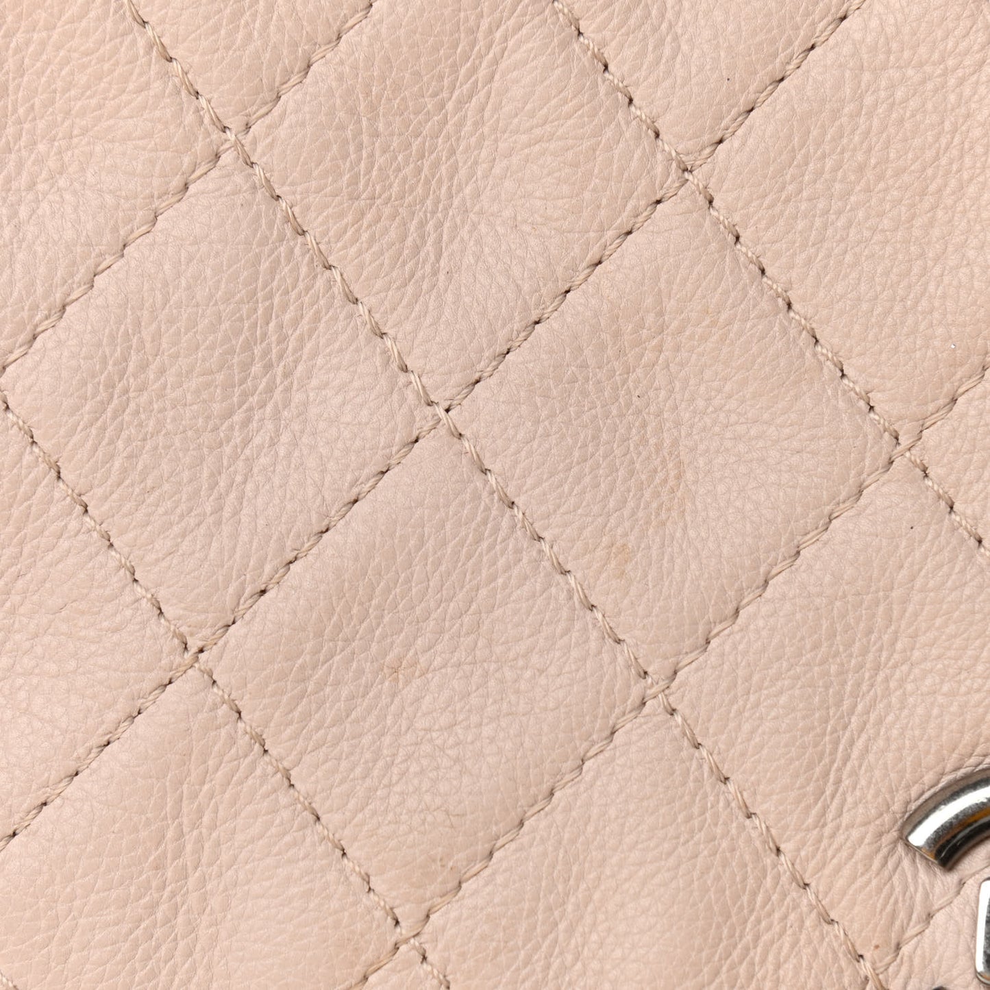Calfskin Quilted Couture Messenger Light Pink