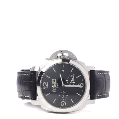 Panerai Stainless Steel Alligator 44mm 1950 3 Days GMT Power Reserve Automatic Watch Black PAM00321 3 of 11