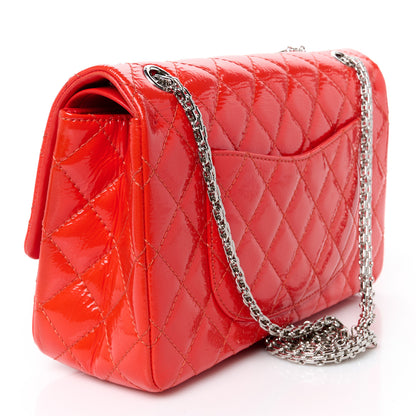 Chanel Distressed Patent Quilted 2.55 Reissue 226 Flap Red 3 of 10