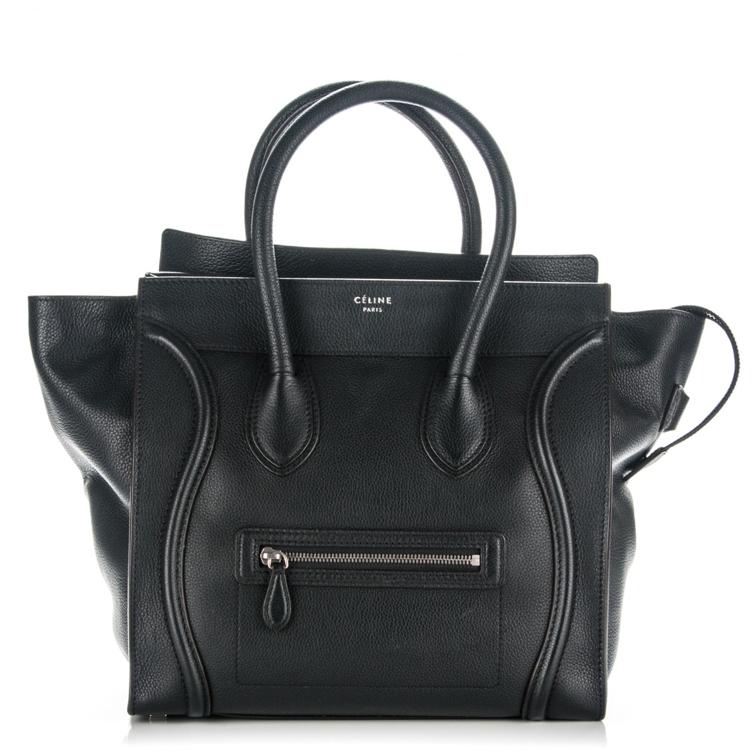 Celine Drummed Calfskin Mini Luggage Black 1 of 7