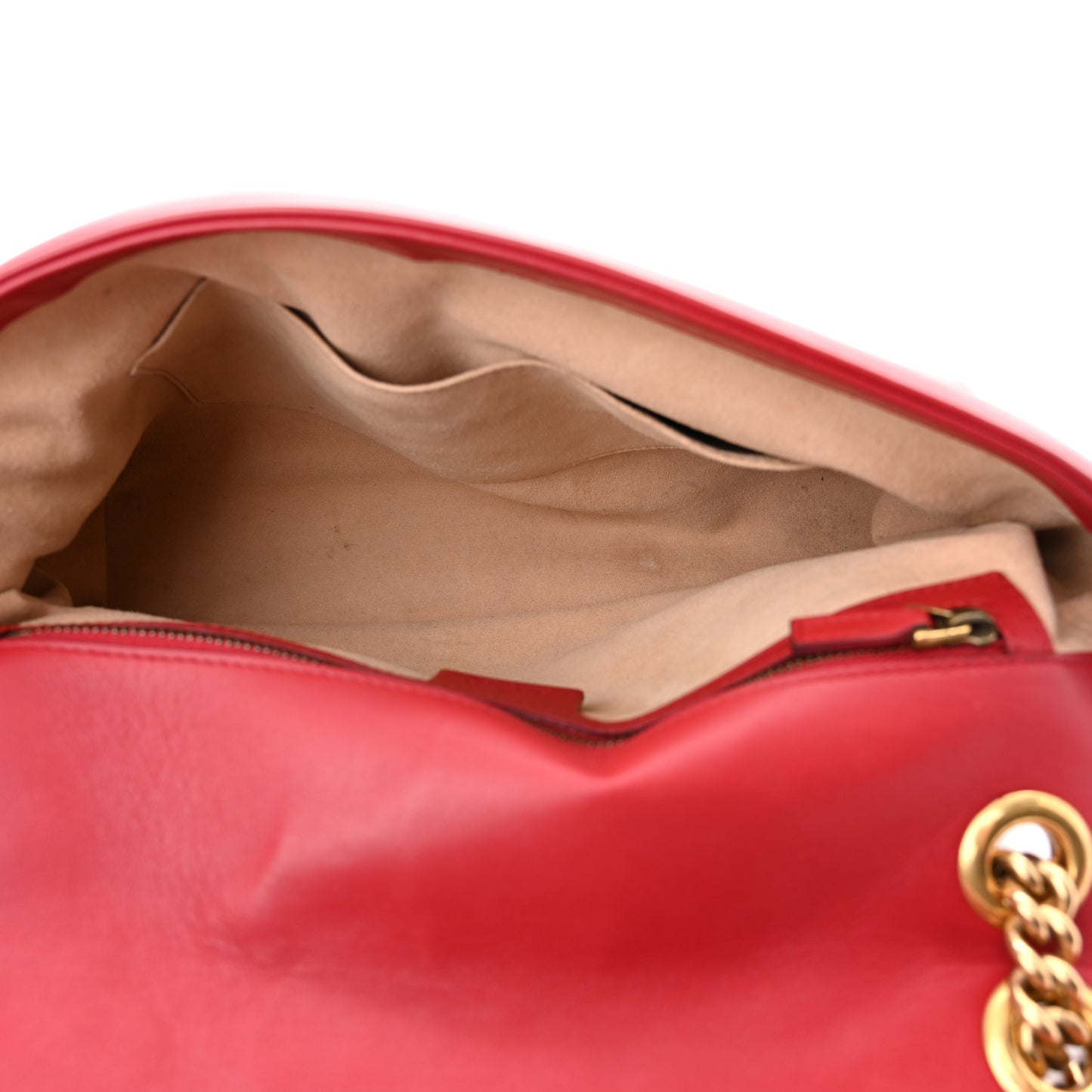 Calfskin Matelasse Medium GG Marmont Shoulder Bag Hibiscus Red