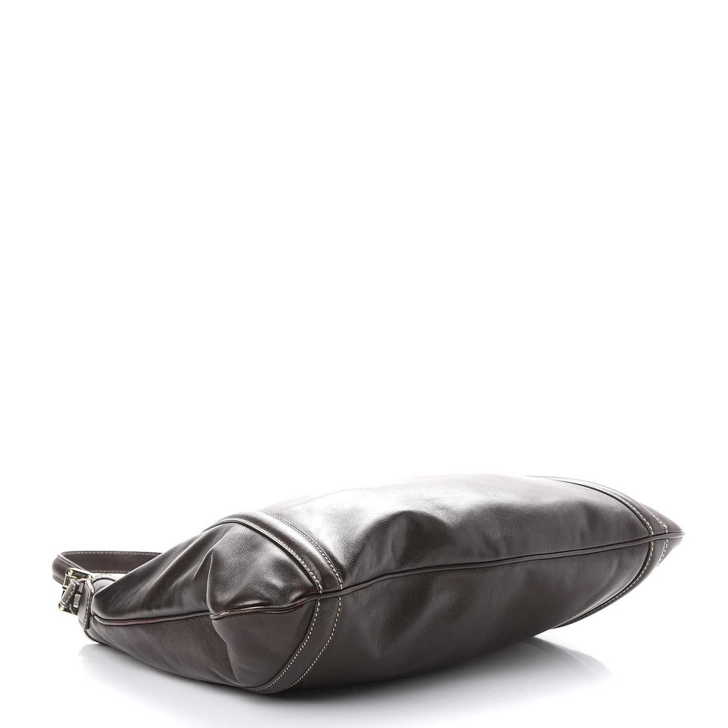 Calfskin Medium Britt Hobo Dark Brown