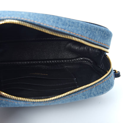 Saint Laurent Denim Matelasse Monogram Mini Lou Camera Bag California Blue 4 of 10