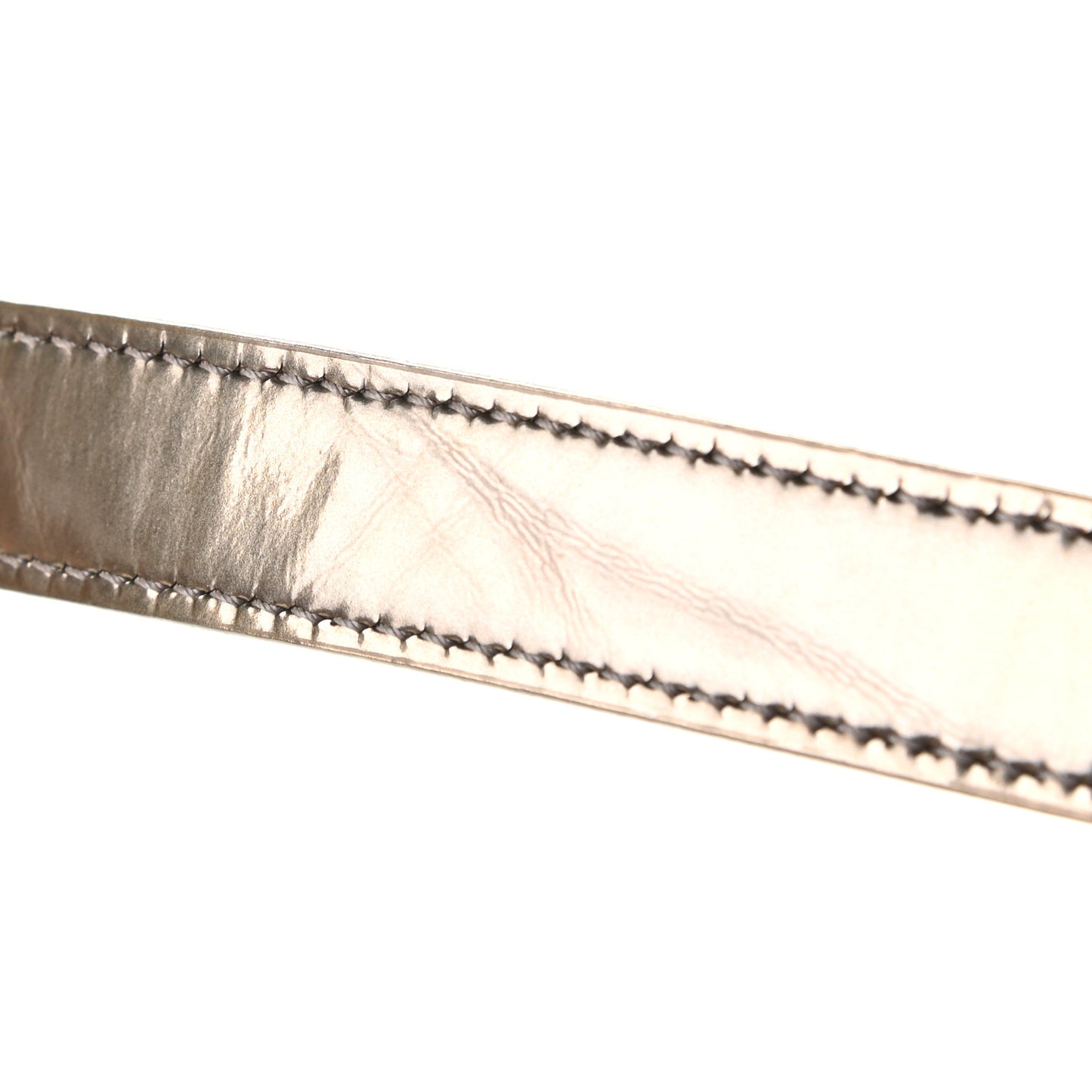 Metallic Patent Micro-Cannage Medium Diorama Flap Bag Gold