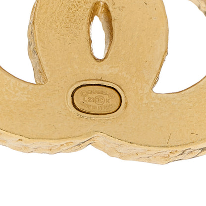 Chanel Metal Enamel CC Earrings Black Gold 4 of 5