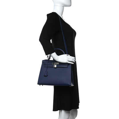 Hermes Epsom Kelly Sellier 28 Bleu Saphir 2 of 13