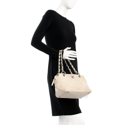 Chanel Distressed Caviar Outdoor Ligne Tote White 2 of 9