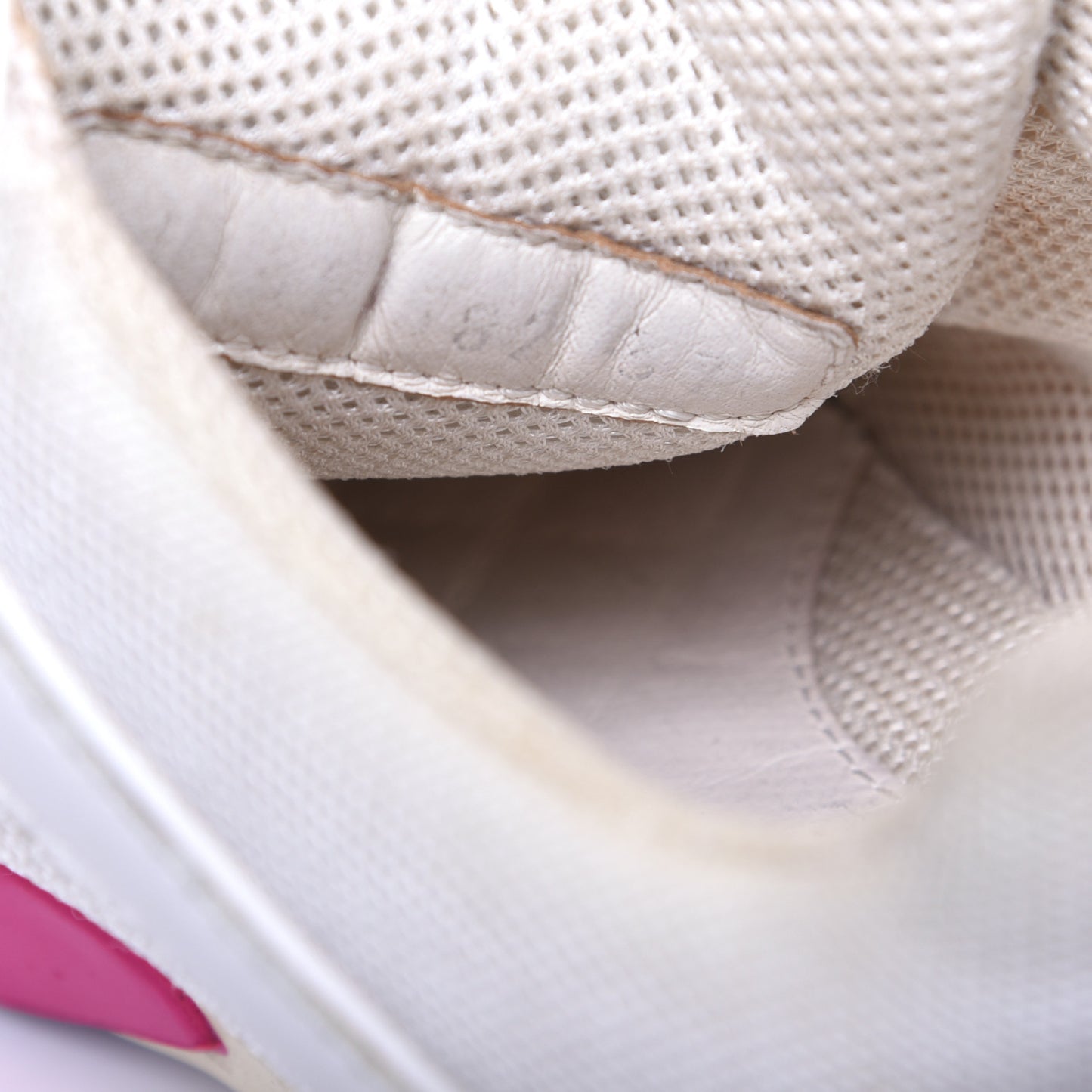 Suede Calfskin CC Sneakers 37 White Pink Green