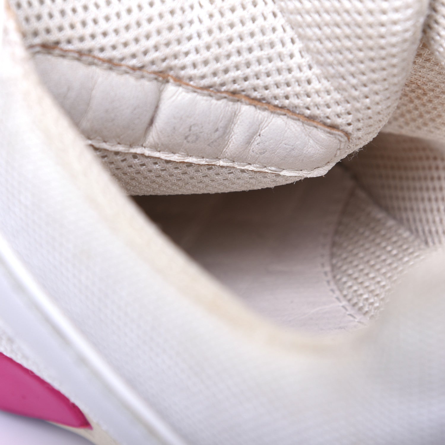 Chanel Suede Calfskin CC Sneakers 37 White Pink Green 10 of 14