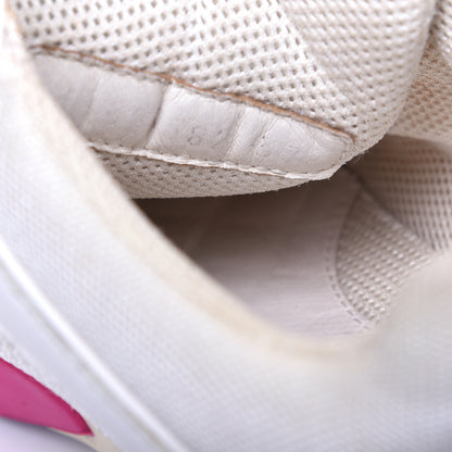 Chanel Suede Calfskin CC Sneakers 37 White Pink Green 10 of 14