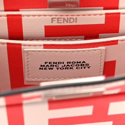 Fendi X MARC JACOBS Nappa Lunar New Year Petite Peekaboo I SEE U Satchel Glow Coral White 7 of 10