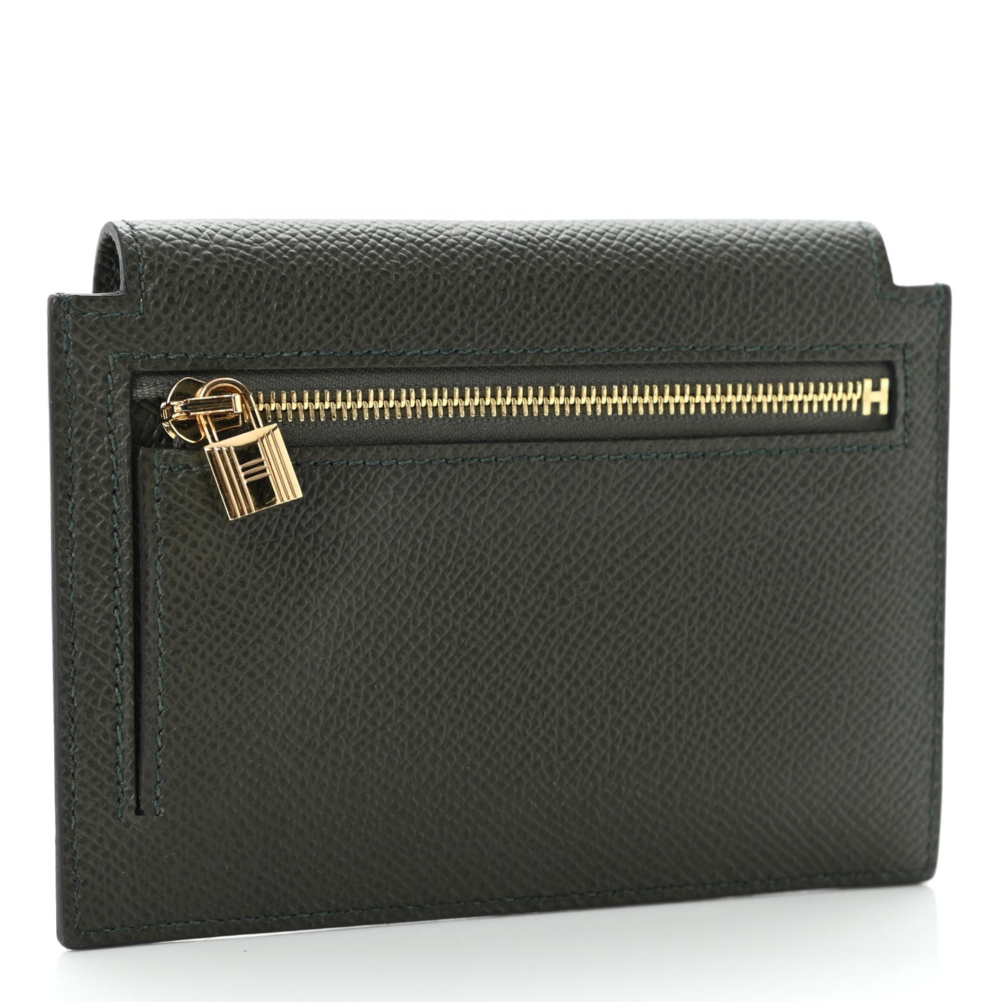 Epsom Kelly Pocket Compact Wallet Vert De Gris