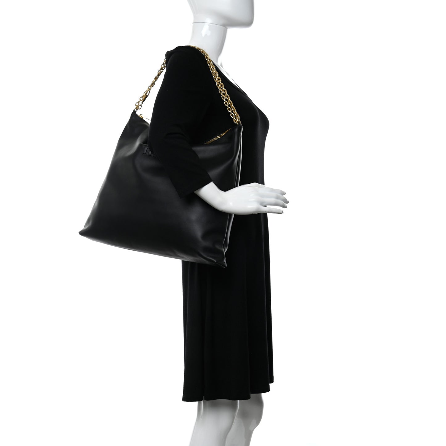 Soft Calf Softy Shoulder Bag Black