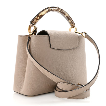 Louis Vuitton Taurillon Snakeskin Capucines BB Galet 3 of 9