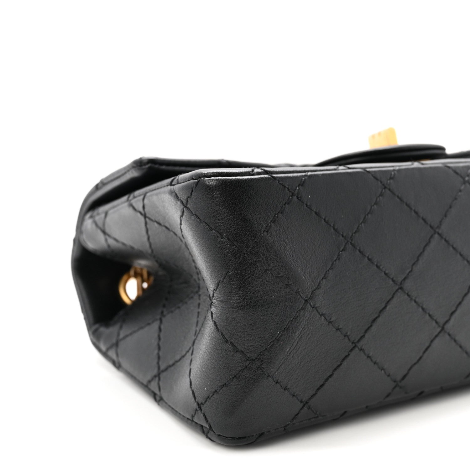 Chanel Aged Calfskin Quilted 2.55 Reissue Mini Flap Black 9 of 11