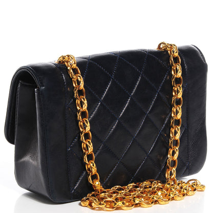 Chanel Lambskin Quilted Mini Flap Navy 3 of 8