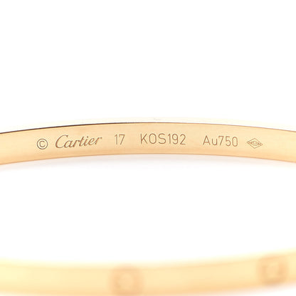 Cartier 18K Yellow Gold Small LOVE Bracelet 17 5 of 7