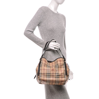 Burberry Haymarket Check Small Canterbury Tote Chocolate 2 of 6