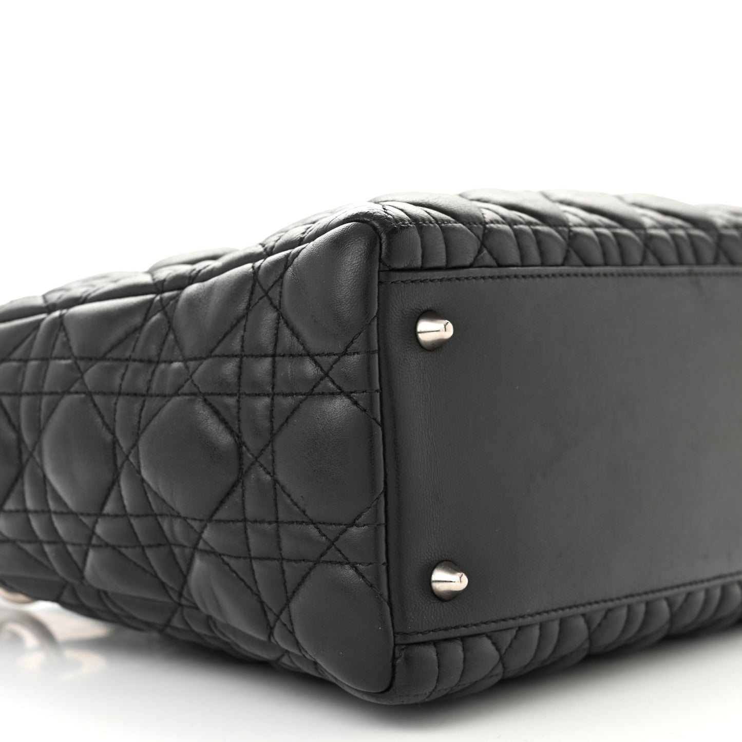 Lambskin Cannage Medium Lady Dior Black