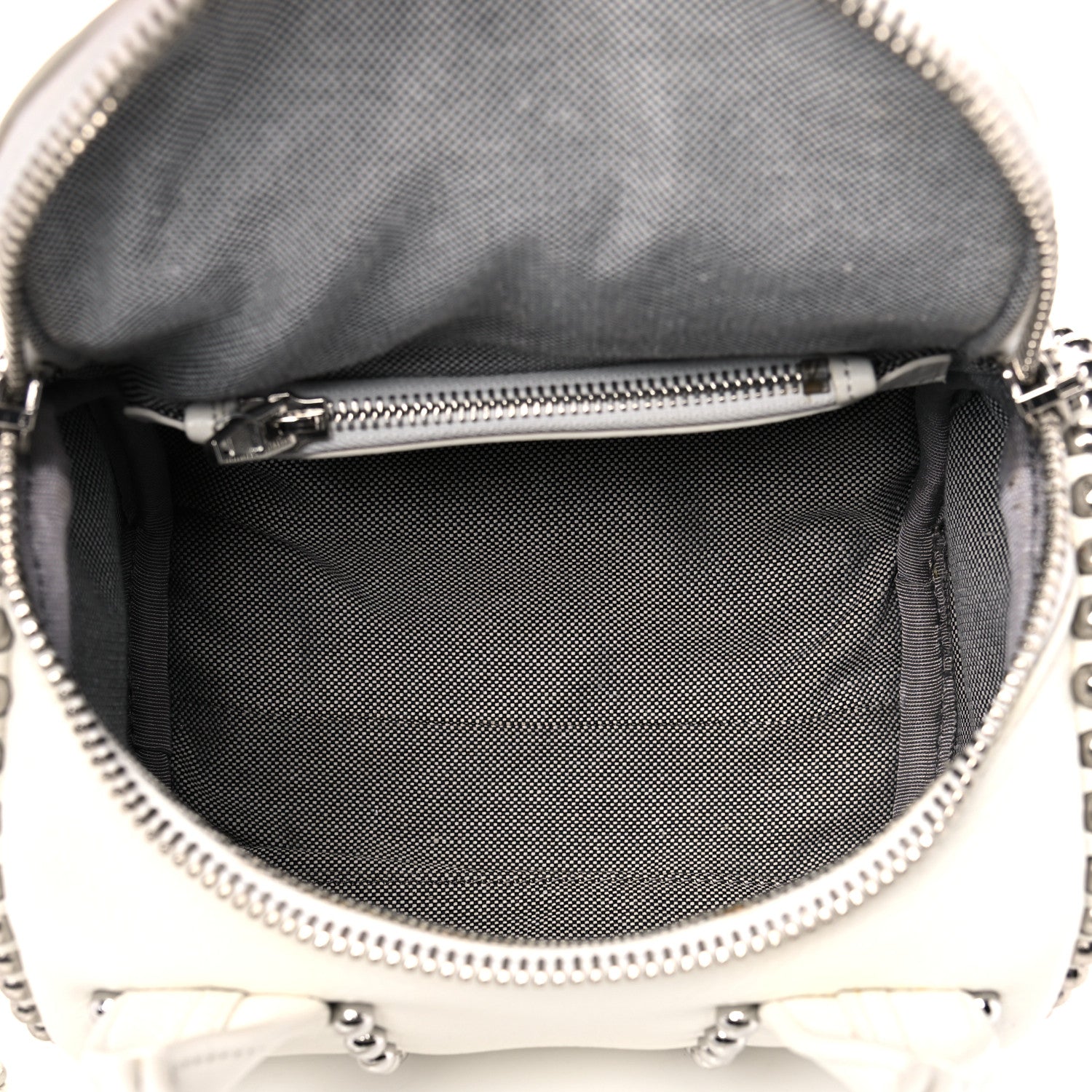 Alexander Wang Calfskin Studded Mini Rockie White Rodium Hardware 5 of 16