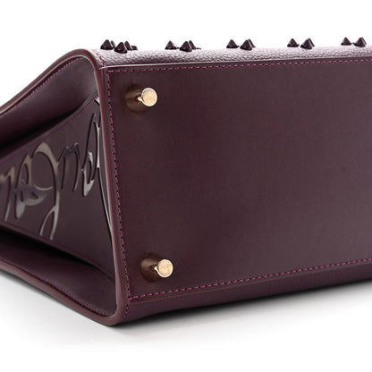 Christian Louboutin Calfskin Spikes Loubinthesky Medium Paloma Merlot 9 of 10