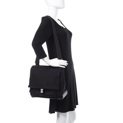 Prada Wool Messenger Satchel Black 2 of 15