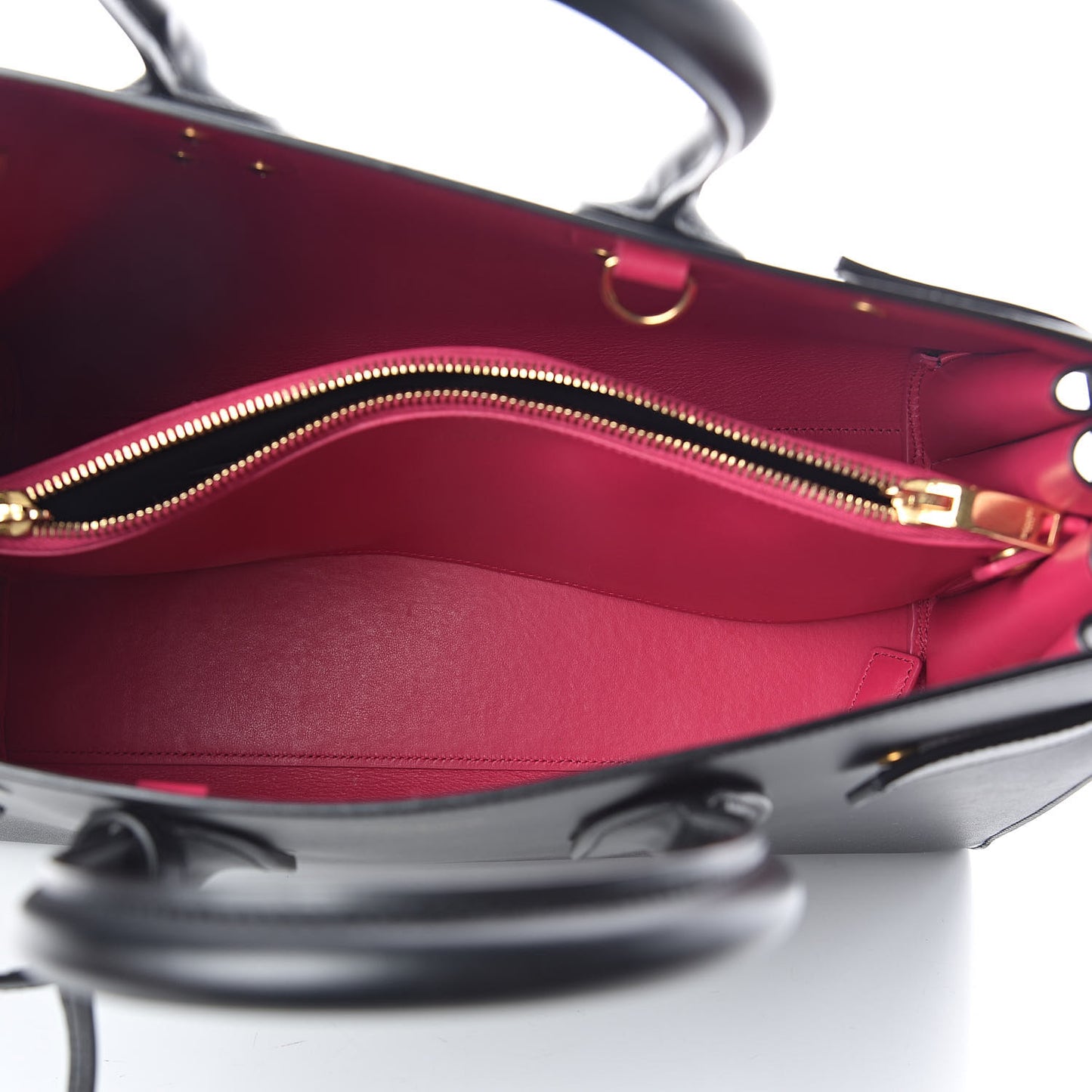 Calfskin Small Sac De Jour Black Fuchsia