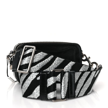 Marc Jacobs Calfskin Sequin Snapshot Camera Bag Black 3 of 10