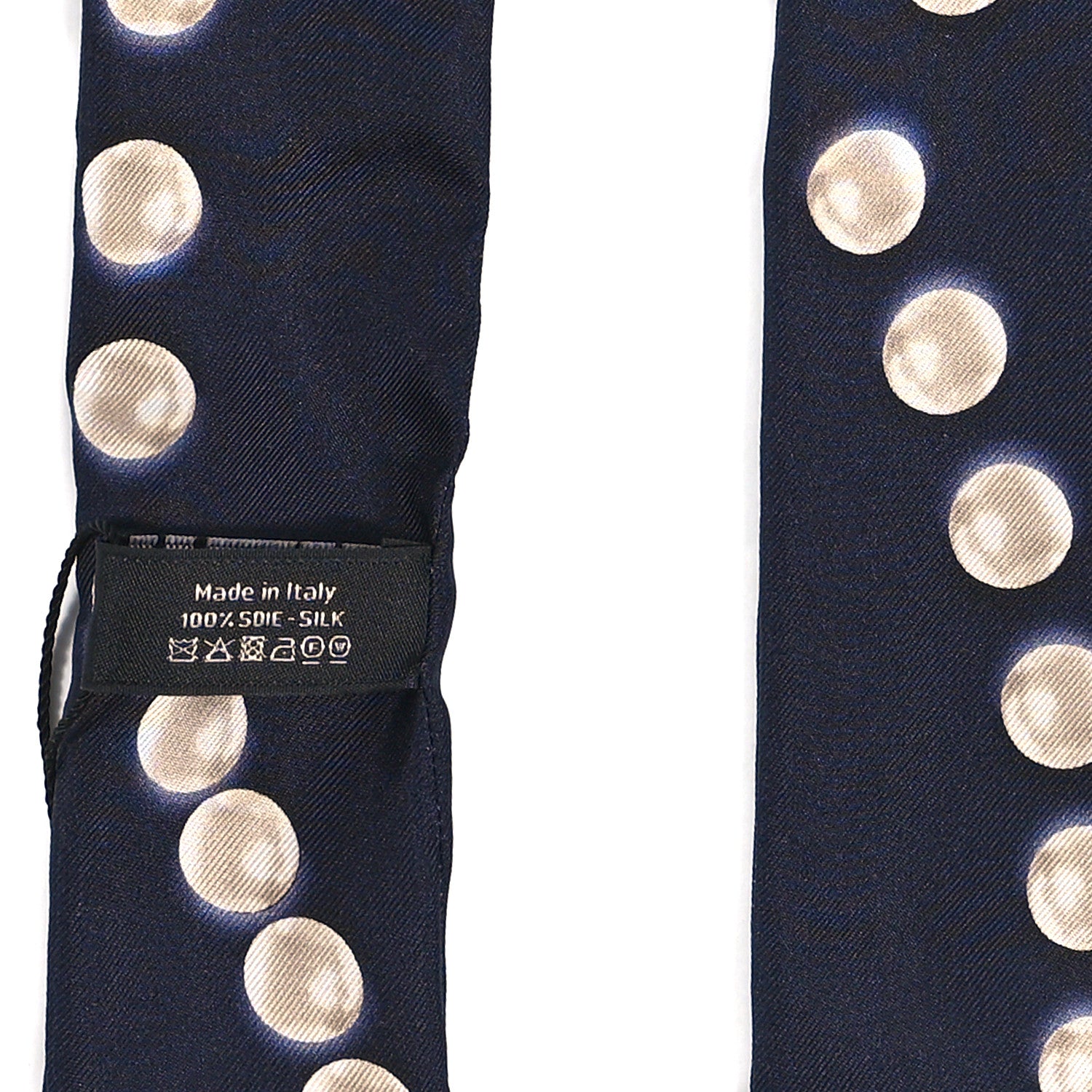 Chanel Silk Pearl CC Slim Bandeau Scarf Dark Navy 4 of 4