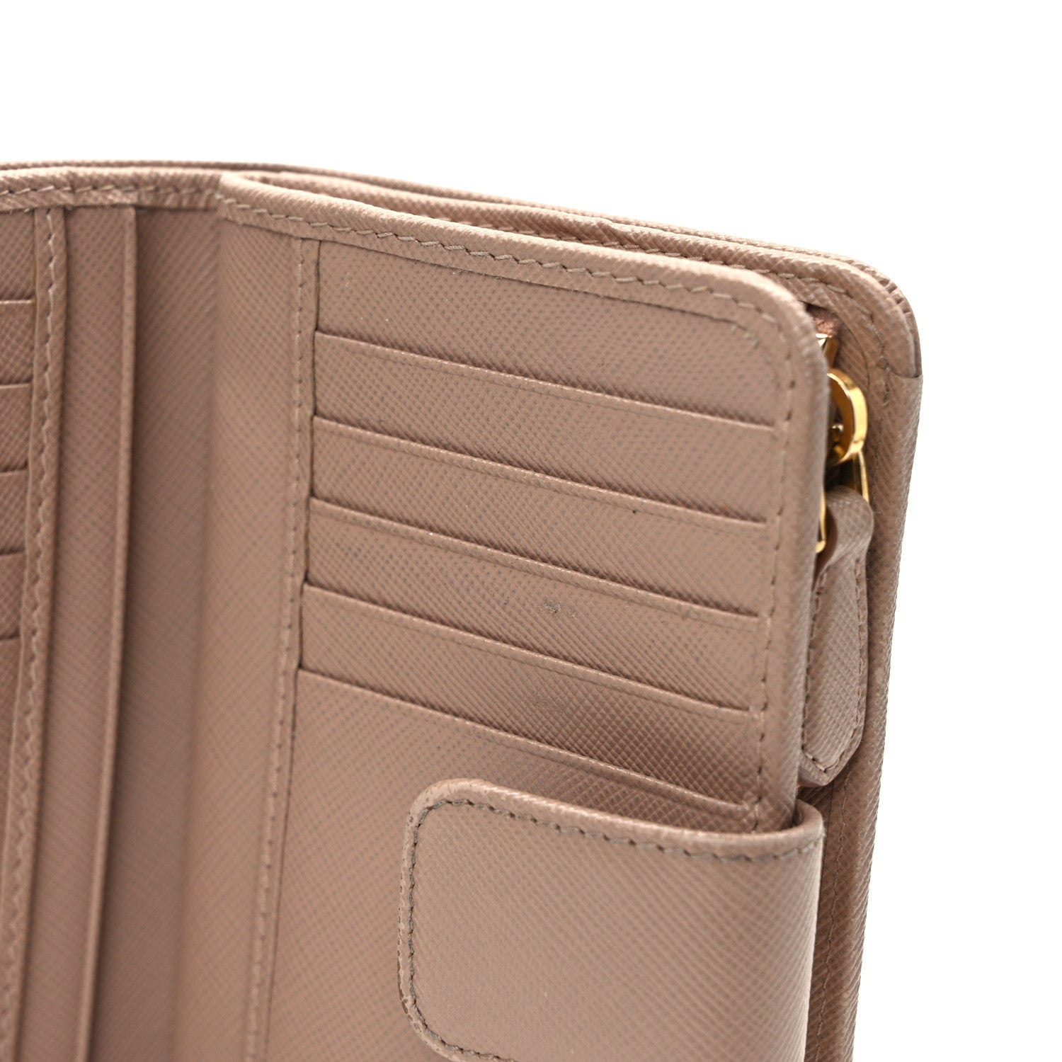 Prada Saffiano Metal Compact Zip Around Wallet Cammeo 8 of 10