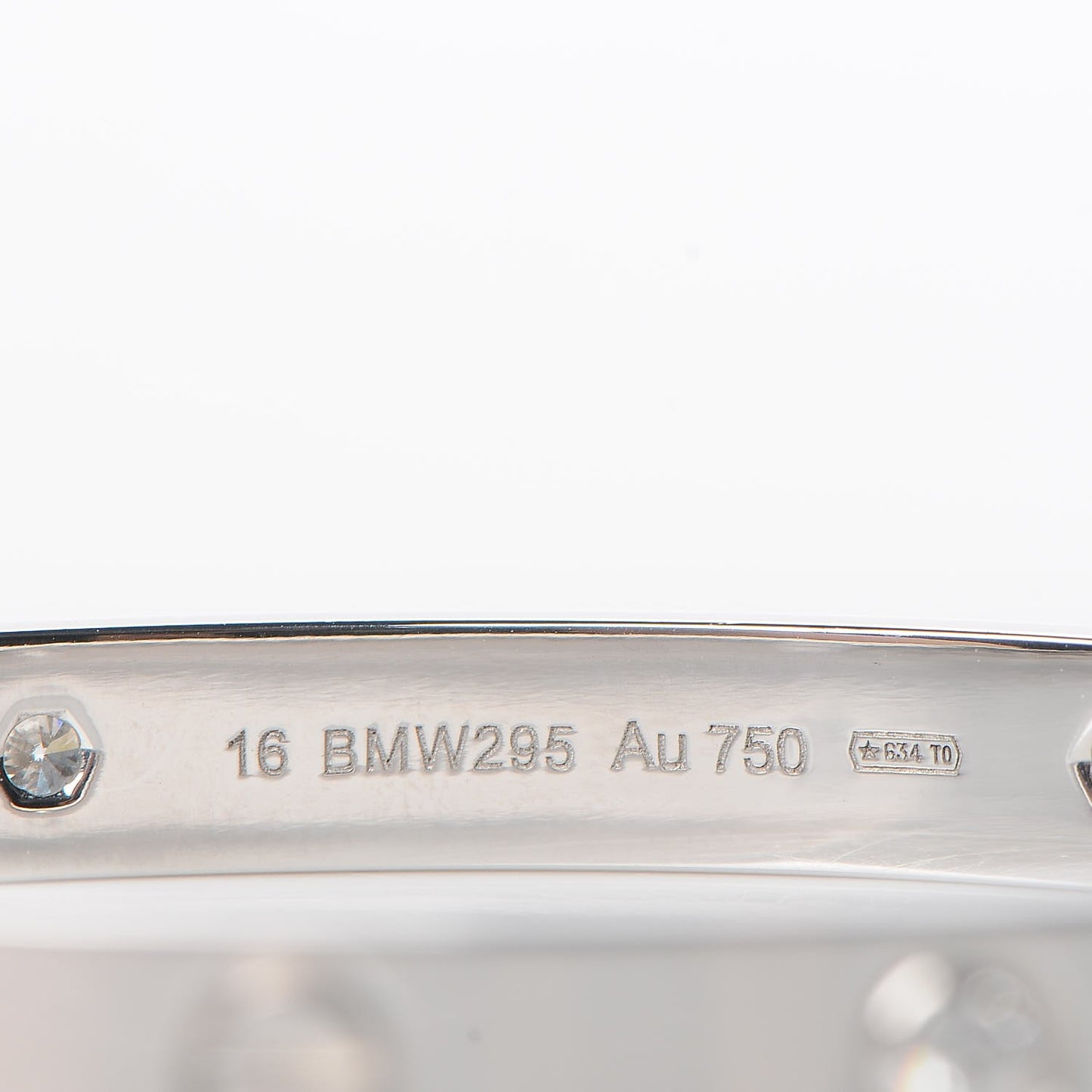 18K White Gold 4 Diamond LOVE Bracelet 16