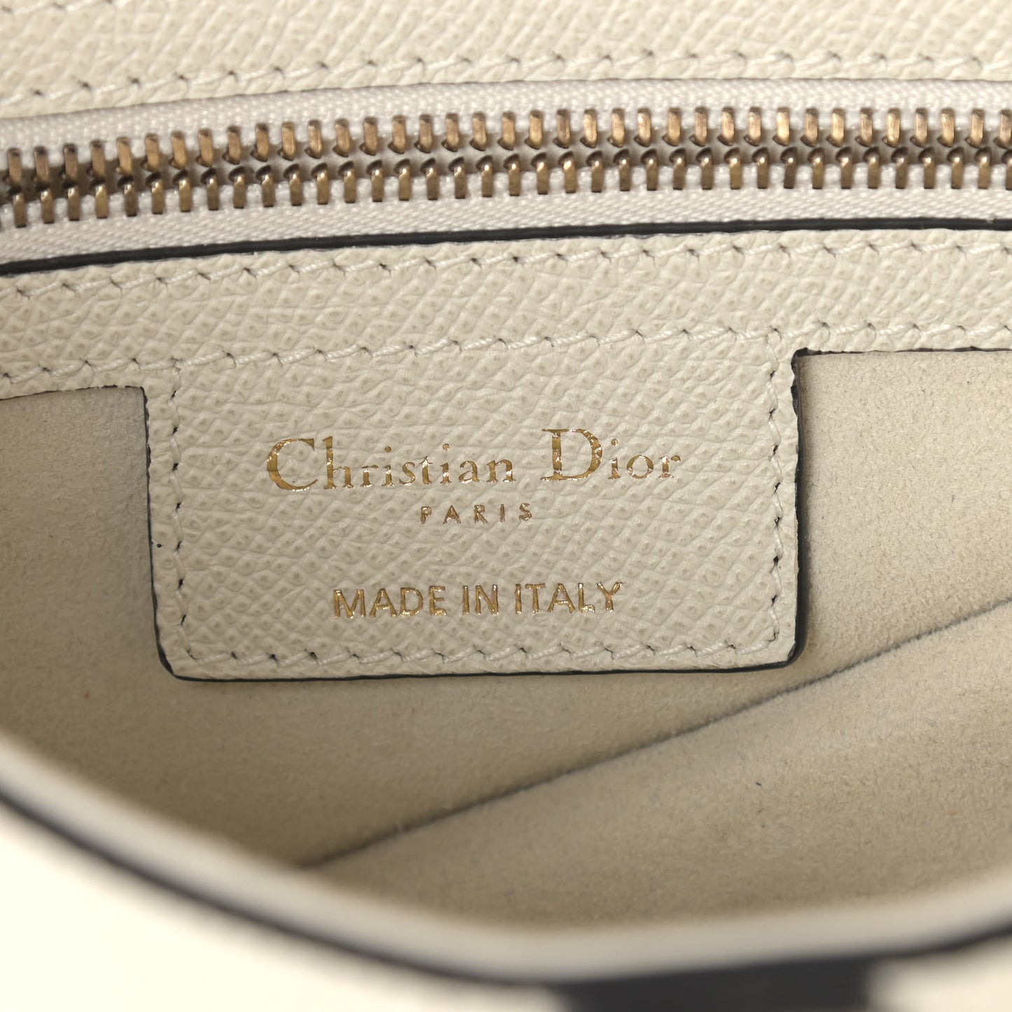 Grained Calfskin Saddle Bag White