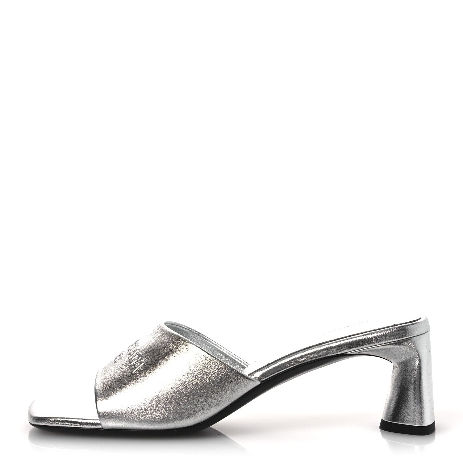 Balenciaga Metallic Sheepskin Duty Free 70mm Sandals 39 Silver 1 of 13