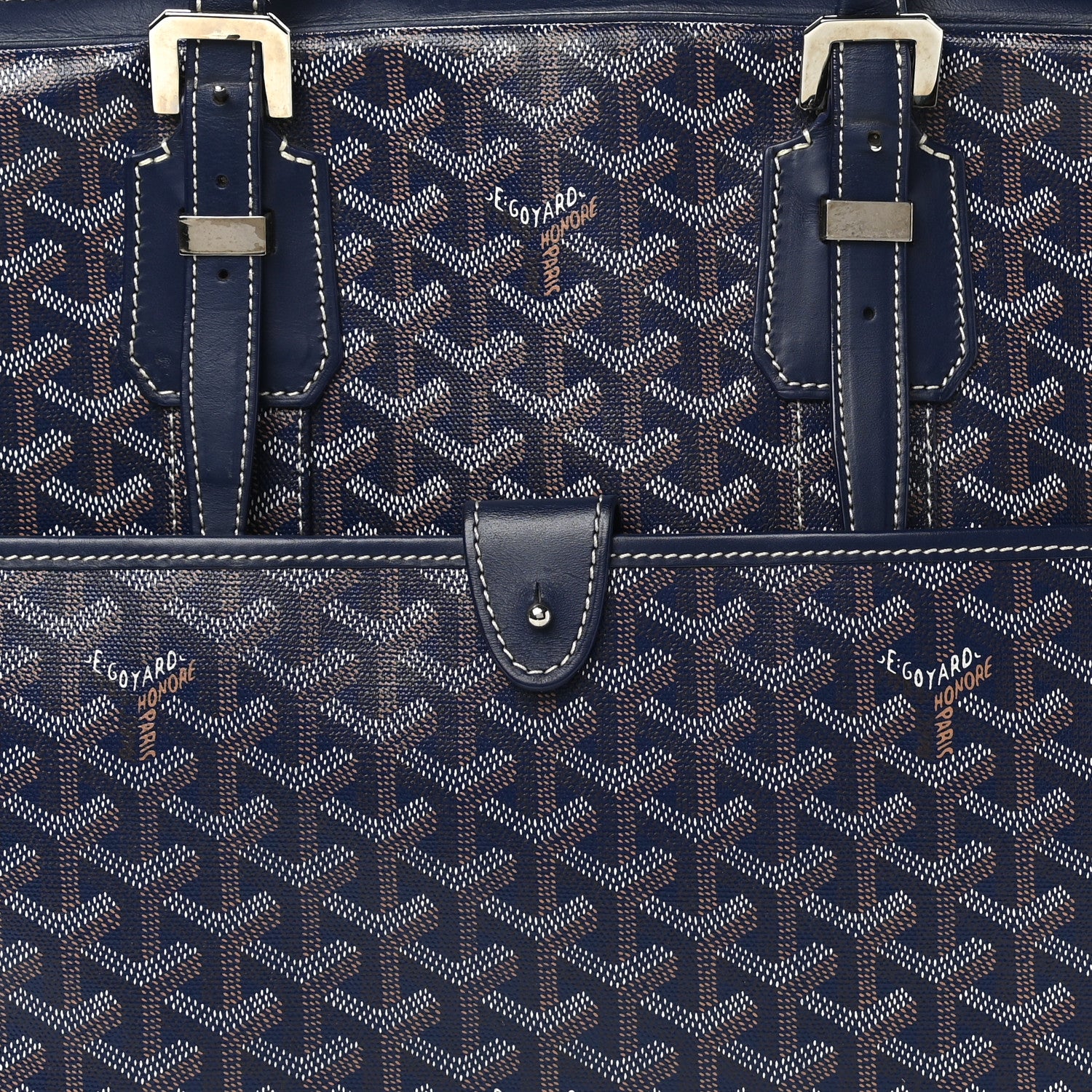 Goyard Goyardine Ambassade MM Briefcase Navy 7 of 11